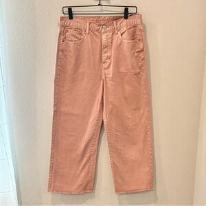 American Eagle Outfitters Dusty Pink Wide Leg Crop Denim Jeans Size 10